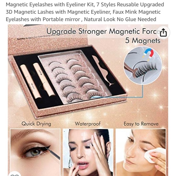 Magnetic False Eyelashes Set - Picture 2 of 8